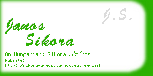 janos sikora business card